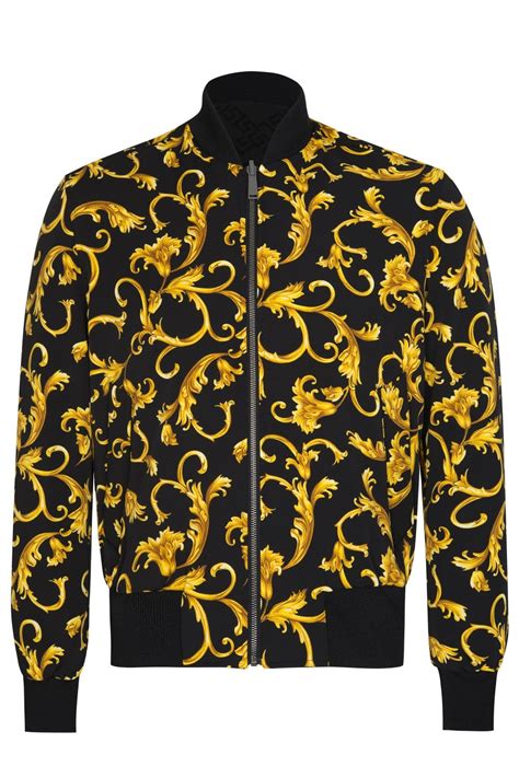 versace bomber jack black gold|versace bomber jacket women's.